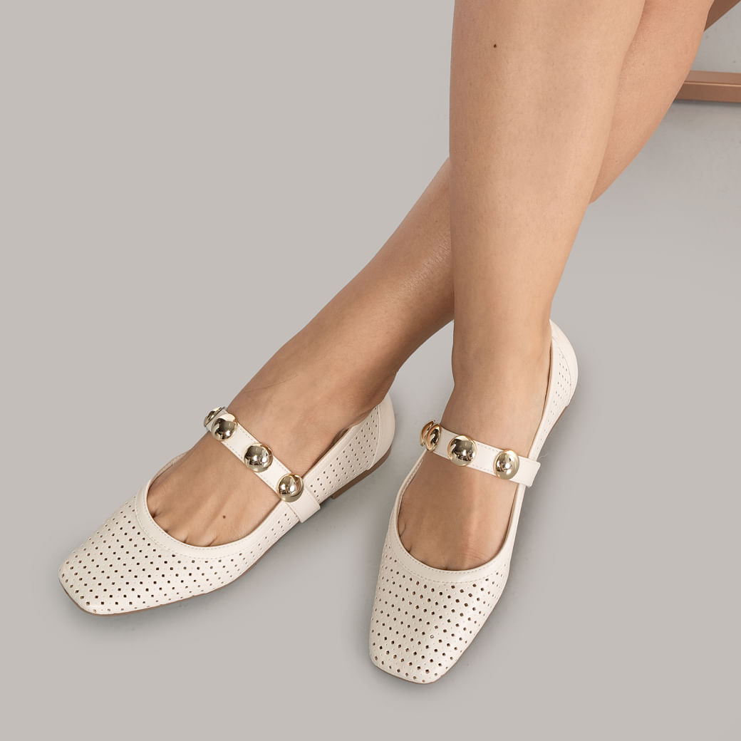 Via Marte Sapatilha 143022-01 Marfim Napa Casual13